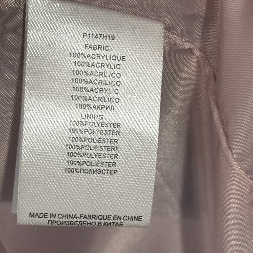 MOLLY BRACKEN Faux Fur Mauve/Pink Jacket With Pompom Tassels Size Small EUC - Picture 7 of 8